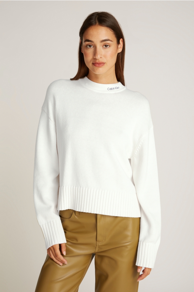 LOGO EMBRO SWEATER J20J225073 IVORY